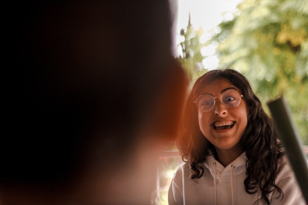 person having deep conversation